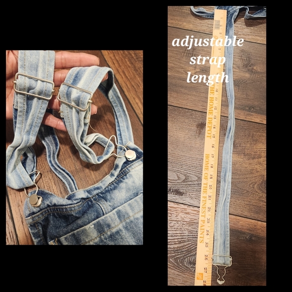Distressed Denim Overalls - Picture 13 of 16